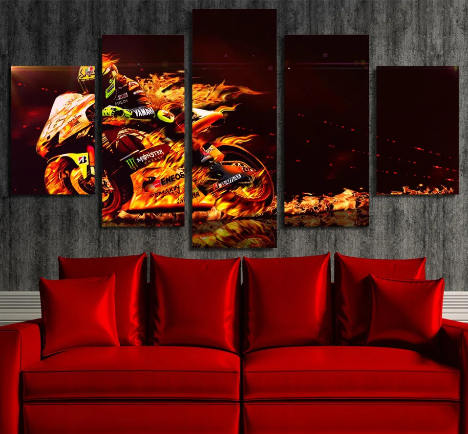5Piece Canvas Art Valentino Rossi Moto Poster Printed Wall Art Picture For Room Decor Art Canvas Painting Picture Poster Prints
5Piece Canvas Art Valentino Rossi Moto Poster Printed Wall Art Picture For Room Decor Art Canvas Painting Picture Poster Prints