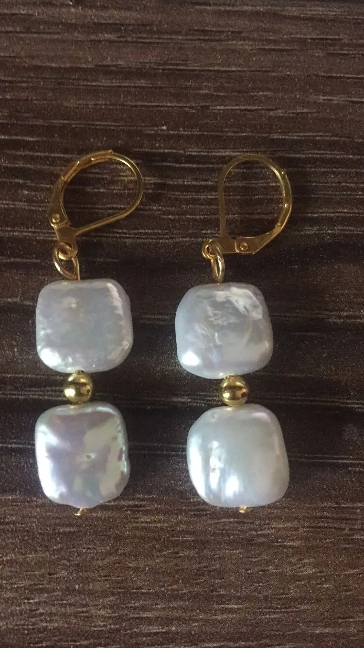 LJHMY Natural White Button Freshwater Cultured Pearl Earrings For Women Gold Lever back Dangle Earring
LJHMY Natural White Button Freshwater Cultured Pearl Earrings For Women Gold Lever back Dangle Earring