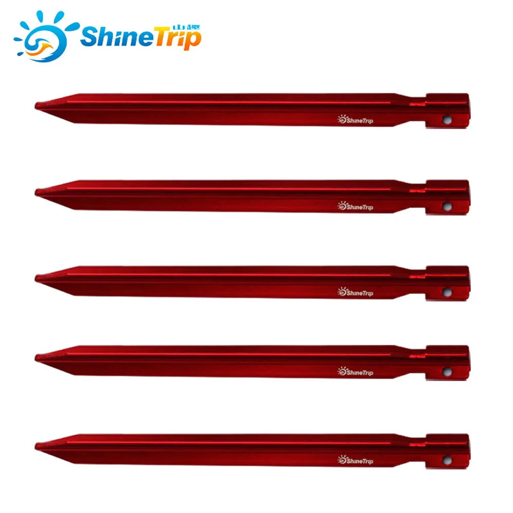 

10 pcs ShineTrip 25cm Strong Triangular Tents Peg Nail Aluminium Alloy Stake with Rope Camping Equipment Outdoor Traveling Tent