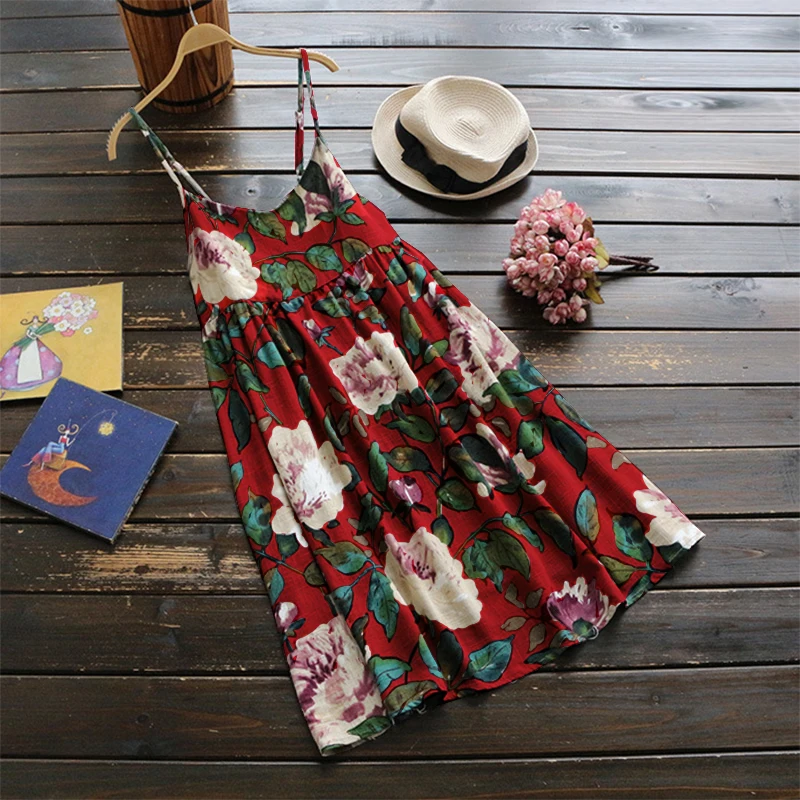 ZANZEA Women Dress 2019 Summer Sexy Spaghetti Strap Floral Print Mini Dresses Casual Beach Party Short Vestidos Plus Size
ZANZEA Women Dress 2019 Summer Sexy Spaghetti Strap Floral Print Mini Dresses Casual Beach Party Short Vestidos Plus Size