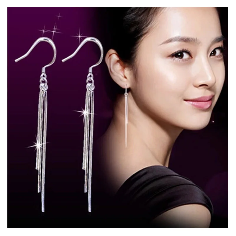2020 Fashion Silver Color Earrings Exaggerated Tassel Earrings Three Lines Long Drop Water Design Women Ear Jewelry Wholesale
2020 Fashion Silver Color Earrings Exaggerated Tassel Earrings Three Lines Long Drop Water Design Women Ear Jewelry Wholesale