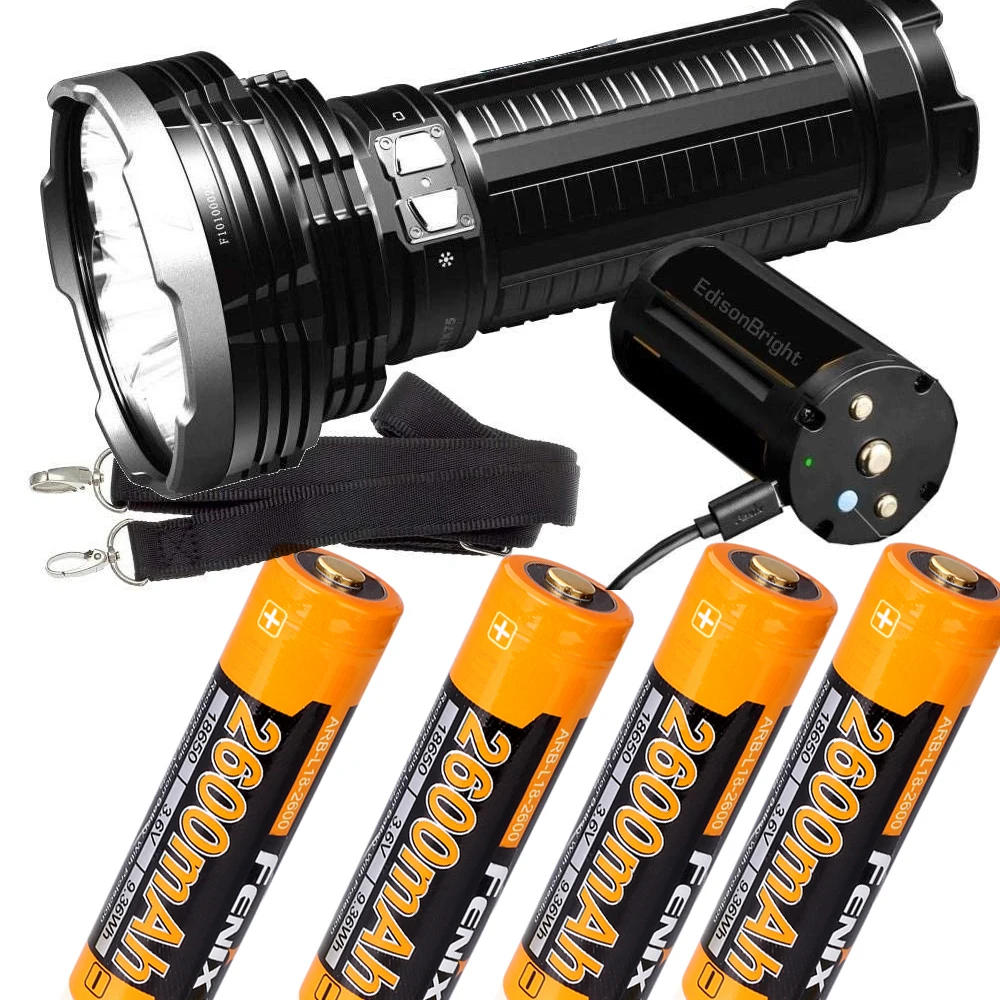 FENIX TK75 5100 Lumen 929 yards beam 2018 Edition CREE LED USB rechargeable Flashlight with 4 x Fenix 2600mAH 18650 BatterY
FENIX TK75 5100 Lumen 929 yards beam 2018 Edition CREE LED USB rechargeable Flashlight with 4 x Fenix 2600mAH 18650 BatterY