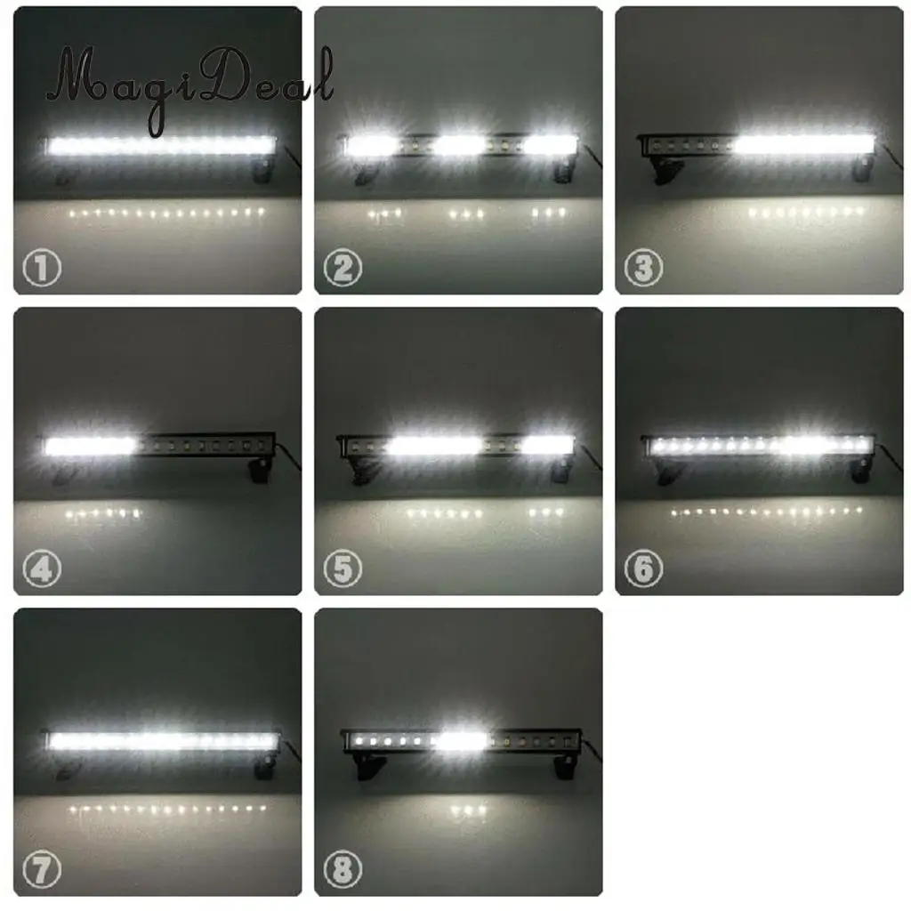 93mm Long 1/12 1/16 Scale RC Car Truck Model 12 Leds Roof Light Bar Headlamp Headlight Bright Waterproof