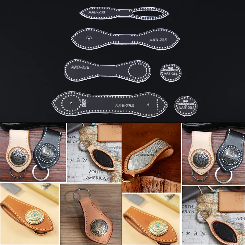 1set Acrylic Stencil Template DIY Leather Handmade Craft Key Buckle Sewing Pattern
1set Acrylic Stencil Template DIY Leather Handmade Craft Key Buckle Sewing Pattern