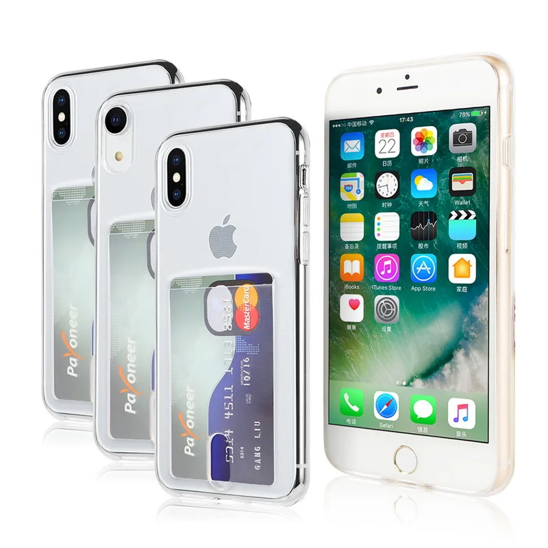 Luxury Card Holder Slots Clear Case For iPhone XS Max XR Transparent Soft Silicon Cover For iPhone X 10 6 6S 7 8 11 Pro Max Case
Luxury Card Holder Slots Clear Case For iPhone XS Max XR Transparent Soft Silicon Cover For iPhone X 10 6 6S 7 8 11 Pro Max Case