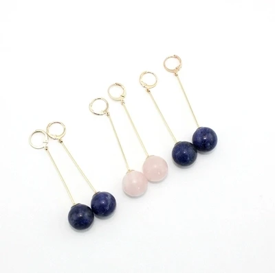 New Fashion Cut Small Dot Classic Color High Quality Natural Teardrop Perfect Round Marble Stone Ball Drop Earrings for Women
New Fashion Cut Small Dot Classic Color High Quality Natural Teardrop Perfect Round Marble Stone Ball Drop Earrings for Women