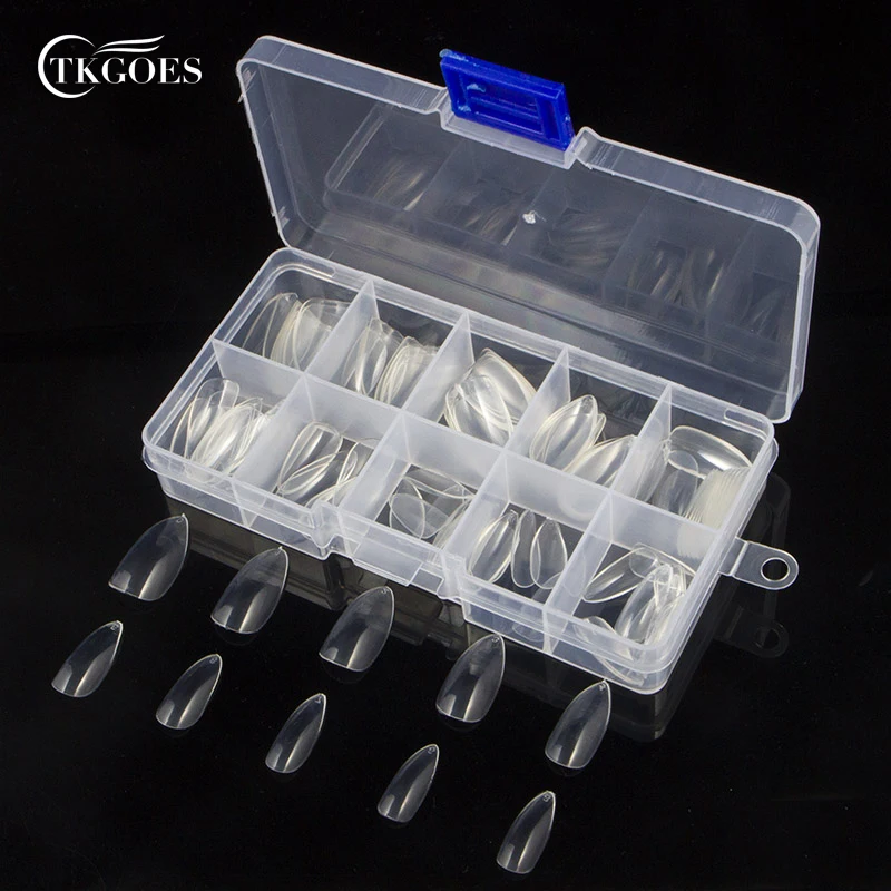 TKGOES 100pcs + Box Acrylic Almond Fake Nails Full Cover Artificial Stiletto Nails False Nail Tips (Color: Transparent/Natural)
TKGOES 100pcs + Box Acrylic Almond Fake Nails Full Cover Artificial Stiletto Nails False Nail Tips (Color: Transparent/Natural)