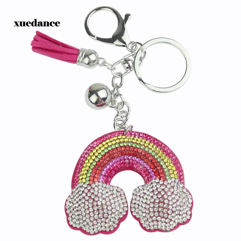 Creative color colorful rainbow keychain Cloud with full crystal keychain Girl fashion accessories Bag ornaments accessories
Creative color colorful rainbow keychain Cloud with full crystal keychain Girl fashion accessories Bag ornaments accessories