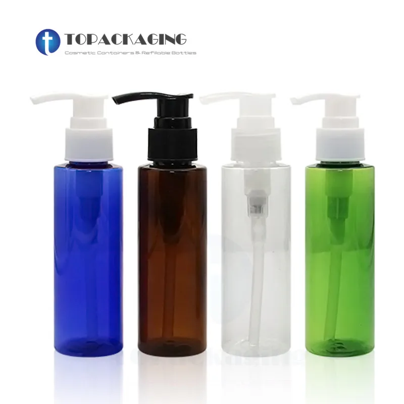 

30PCS*100ML Lotion Pump Bottle PET Plastic Refillable Shampoo Packing Empty Cosmetic Container Shower Gel Essential Oil Sample