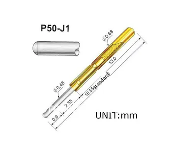 FREE SHIPPING 100PCS/LOT P50-J1 Dia 0.68mm Length 16mm 75g Spring Test Probe Pogo Pin
FREE SHIPPING 100PCS/LOT P50-J1 Dia 0.68mm Length 16mm 75g Spring Test Probe Pogo Pin