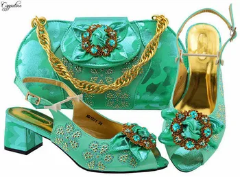 Excellent pattern water green with rhinestones African hight heel pump shoes matching with handbag set for lady MM1071
Excellent pattern water green with rhinestones African hight heel pump shoes matching with handbag set for lady MM1071