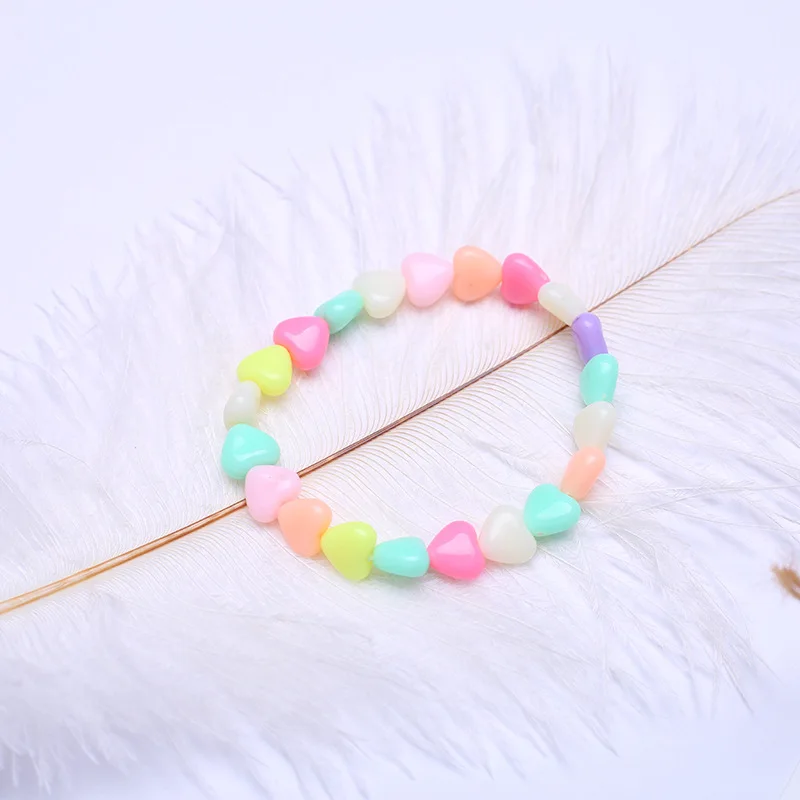 Summer Style Kids Children Cute Candy Colorful Cartoon Acrylic Small Heart Bracelet for Girl Birthday Party Jewelry Gift
Summer Style Kids Children Cute Candy Colorful Cartoon Acrylic Small Heart Bracelet for Girl Birthday Party Jewelry Gift