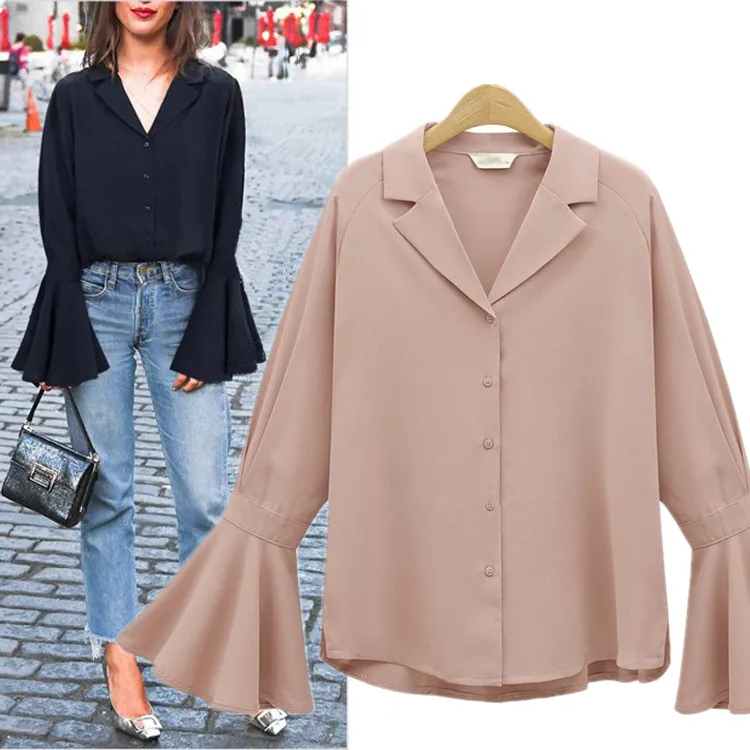 UK New 2017 Summer Women Chiffon Simple Full Flare sleeves Casual crop top blouse shirt chemise femme Blusas camisa feminina za
UK New 2017 Summer Women Chiffon Simple Full Flare sleeves Casual crop top blouse shirt chemise femme Blusas camisa feminina za