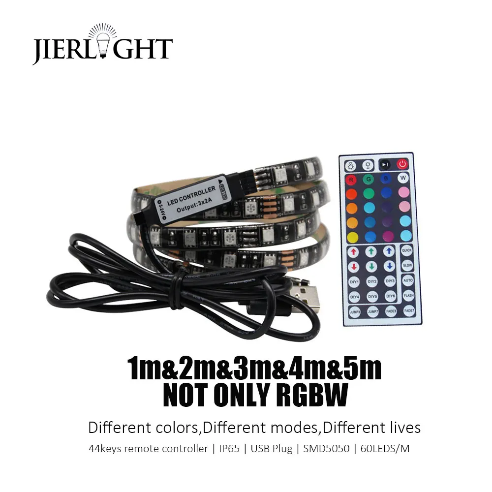 

IP65 Waterproof 5V SMD 5050 RGB LED Strip light 300 LEDs / 5M White TV Background String Ribbon Brighter Than 3528 3014