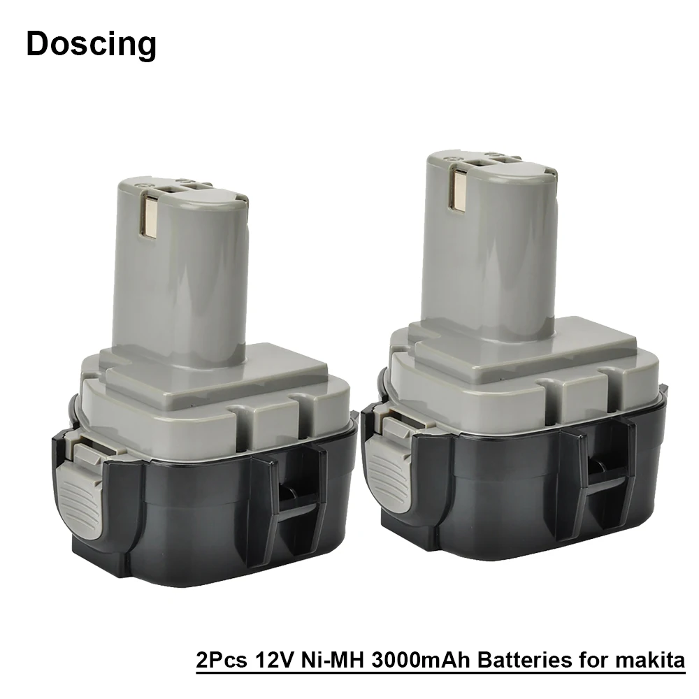 

Doscing For Makita 12V 3000mAh Ni-MH Power Tools Batteries for Drill PA12 1050D 1222 8413D 6200 1220 1233S 1235 1233SB Series