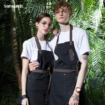 New Denim Apron for Chef Kitchen Cooking BBQ Kitchen Apron For Woman man Adjustable Pocket Chef Works bib smock Children apron
New Denim Apron for Chef Kitchen Cooking BBQ Kitchen Apron For Woman man Adjustable Pocket Chef Works bib smock Children apron