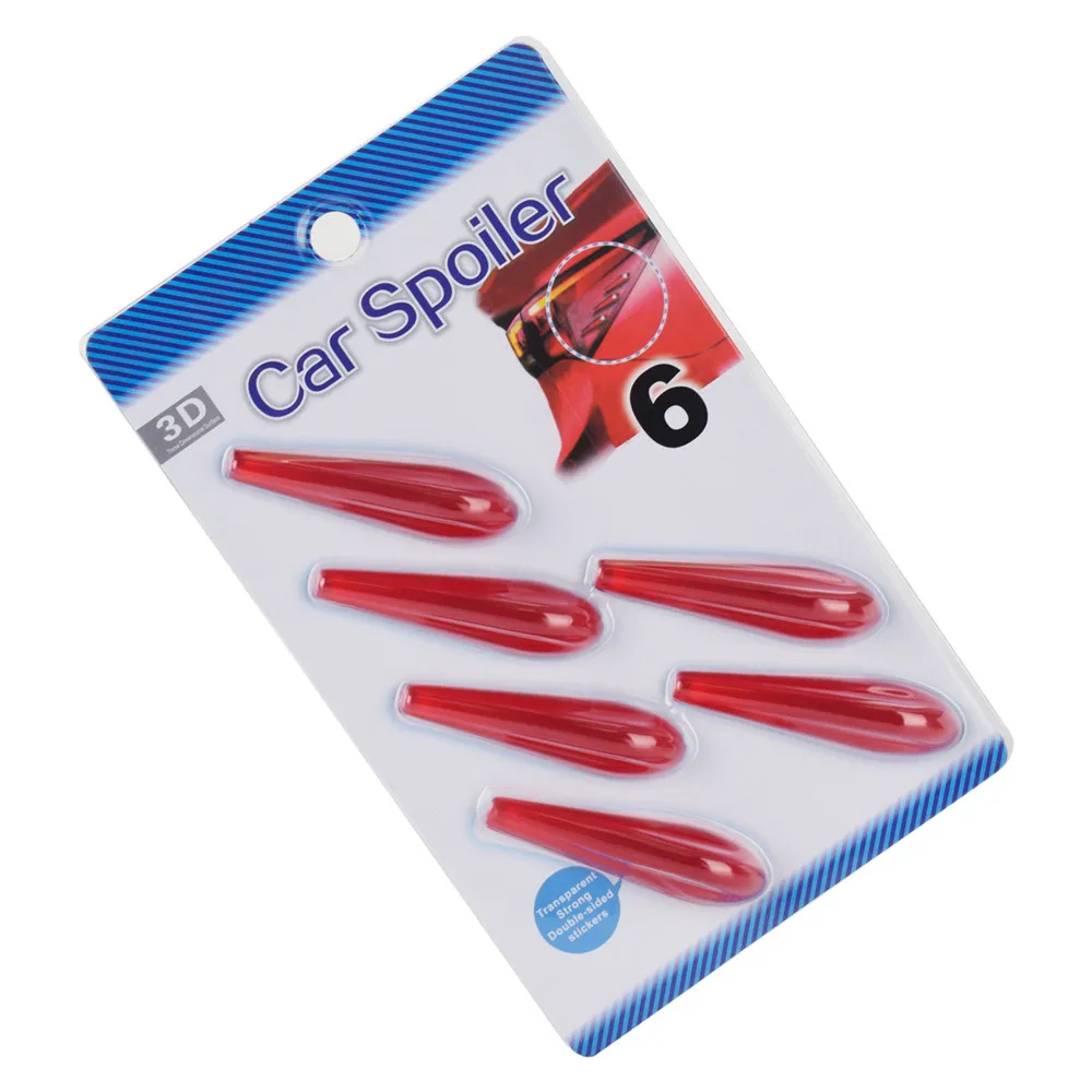 6pcs/set Universal Red 3D Car Light Bumper Spoiler Sticker Auto Car Styling Protection Lip Splitter Decoration Accessories
6pcs/set Universal Red 3D Car Light Bumper Spoiler Sticker Auto Car Styling Protection Lip Splitter Decoration Accessories