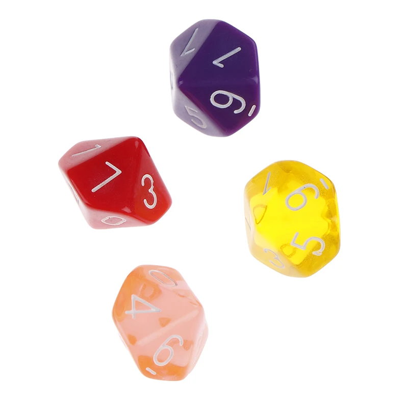 Transparent Multicolor D10 RPG 10 Dice Die 10 Sided Gem Dice Set Dungeons Dragons Playing Games 4PCS
Transparent Multicolor D10 RPG 10 Dice Die 10 Sided Gem Dice Set Dungeons Dragons Playing Games 4PCS