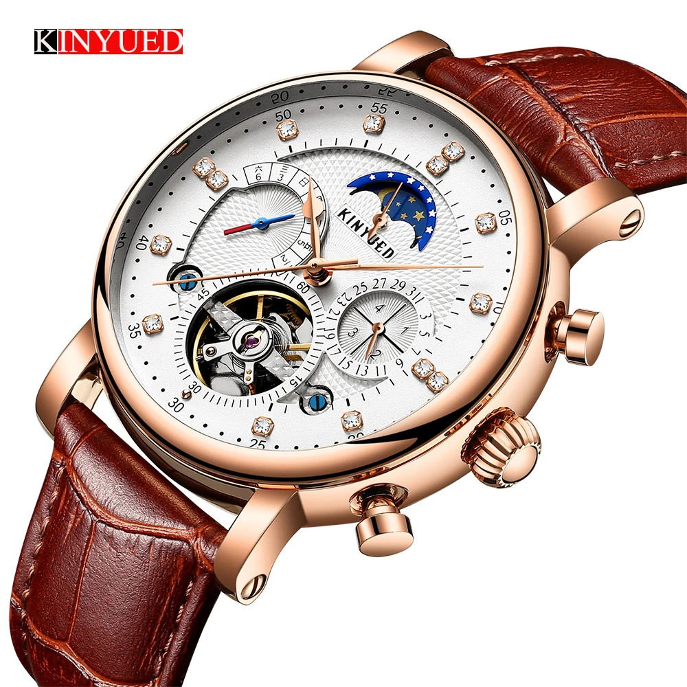 Men Full-automatic Mechanical Watch Tourbillon Luxury Brand Fashion Genuine Leather Man Multifunctional Watch relogio masculino
Men Full-automatic Mechanical Watch Tourbillon Luxury Brand Fashion Genuine Leather Man Multifunctional Watch relogio masculino