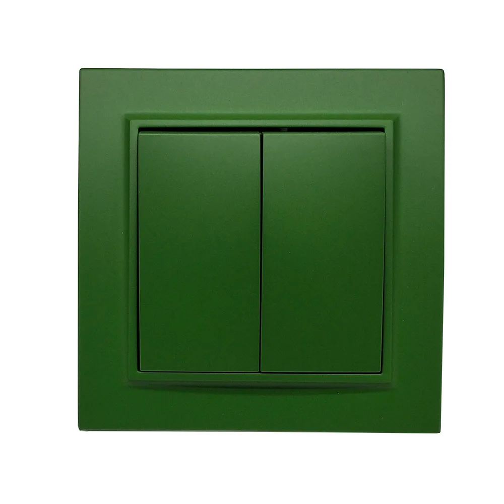 Wall Switch light switch Two gang switch European leaf green Color inset wall switch DIY 10A 250V legrand Schneider livolo
Wall Switch light switch Two gang switch European leaf green Color inset wall switch DIY 10A 250V legrand Schneider livolo