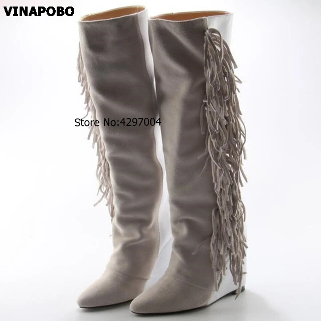 1Zobairou-Women-Knee-High-Suede-Fringe-Boots-Black-White-Platform-Wedged-Tall-Boots-New-Brand-Fashion.jpg_640x640