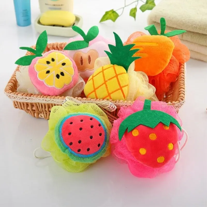 1pc cute fruit bath Balls Rich bubbles Body Bath Sponge Shower Brush Body Wash Scrubber Mesh Soft Puff bathroom accessories
1pc cute fruit bath Balls Rich bubbles Body Bath Sponge Shower Brush Body Wash Scrubber Mesh Soft Puff bathroom accessories