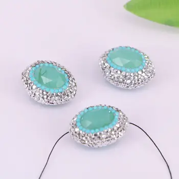 Wholesales 10PCS Rhinestone Paved Facted Green Quartz Stone Connector Spacer Bead For DIY Making Bracelet Necklace Jewelry
Wholesales 10PCS Rhinestone Paved Facted Green Quartz Stone Connector Spacer Bead For DIY Making Bracelet Necklace Jewelry
