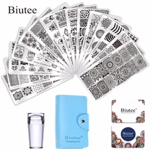 Buitee 15 шт. штамповочные пластины для ногтей Цветочная Геометрическая природа серия шаблон для ногтей штамп изображение Маникюр штамп пласти...(China)