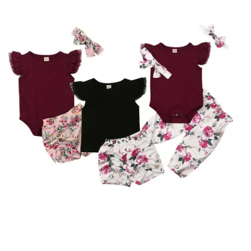 Emmababy Newborn Baby Girl Clothing Lace Flying Sleeve Jumpsuit Floral Shorts Pants Kids Outfits Clothes Sets
Emmababy Newborn Baby Girl Clothing Lace Flying Sleeve Jumpsuit Floral Shorts Pants Kids Outfits Clothes Sets