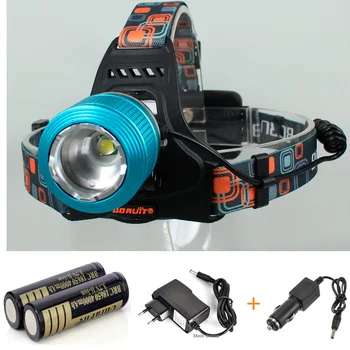 RJ2800 2000 Lumen CREE XM-L T6 LED 3-Modes Zoom Fishing Hunting Headlamp Headlight+ 2x 18650 battery+AC charger+Car Charger
RJ2800 2000 Lumen CREE XM-L T6 LED 3-Modes Zoom Fishing Hunting Headlamp Headlight+ 2x 18650 battery+AC charger+Car Charger