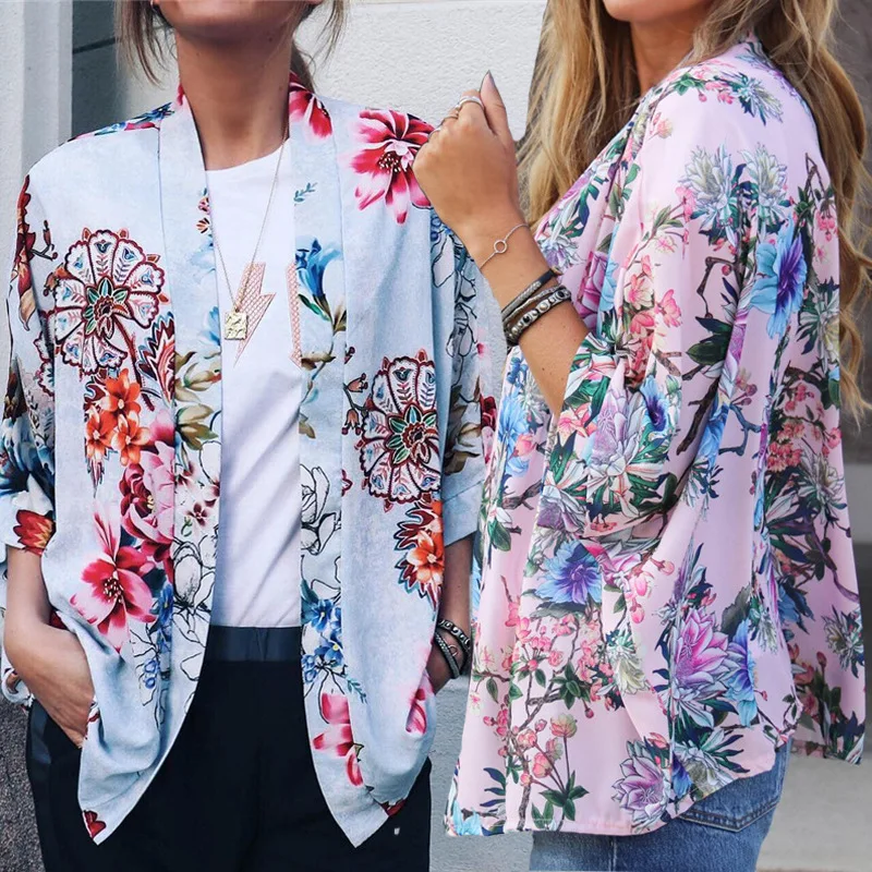 Women Chiffon Blouse For Summer 2019 Casual Loose Half Sleeve Suit Collar Lady Top Fashion Print Cardigan Women Chiffon Shirts
Women Chiffon Blouse For Summer 2019 Casual Loose Half Sleeve Suit Collar Lady Top Fashion Print Cardigan Women Chiffon Shirts