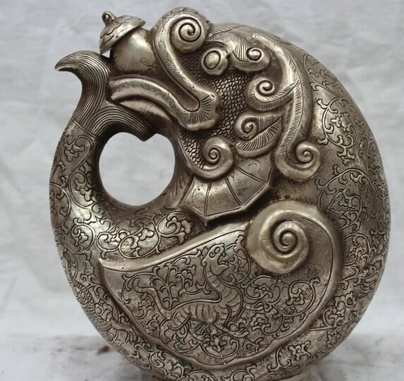 JP S0524 Lovely China Chinese Silver Palace Dragon Fish Beast Statue Wine Tea Pot Flagon Discount 35%
JP S0524 Lovely China Chinese Silver Palace Dragon Fish Beast Statue Wine Tea Pot Flagon Discount 35%