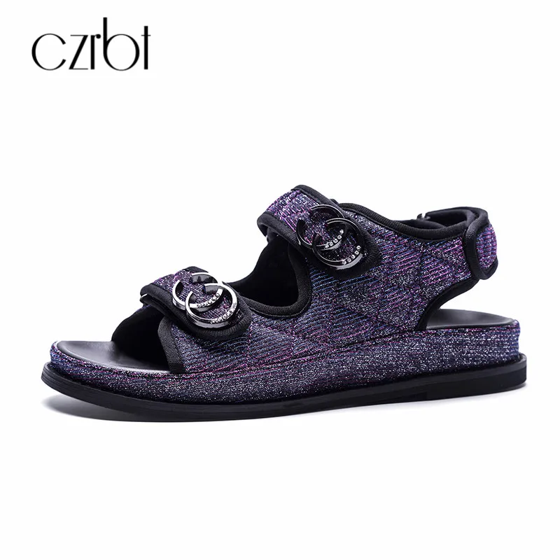 CZRBT Summer Women Shoes Platform Sandals Casual Air Mesh Flat Heel Beach Sandals Women Metal Decoration Open Toe Leisure Shoes
CZRBT Summer Women Shoes Platform Sandals Casual Air Mesh Flat Heel Beach Sandals Women Metal Decoration Open Toe Leisure Shoes