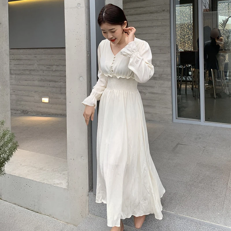 Beautiful Girl Slim Waist Princess V Neck Dress Flare Sleeve a Line Long Dress Robe Longue Vestido Largo Vestiti Lunga
Beautiful Girl Slim Waist Princess V Neck Dress Flare Sleeve a Line Long Dress Robe Longue Vestido Largo Vestiti Lunga