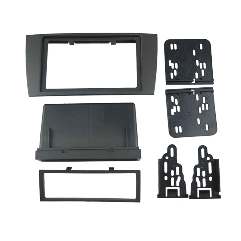 Double Din Stereo Facia Kit BLACK Jaguar S type 02 on