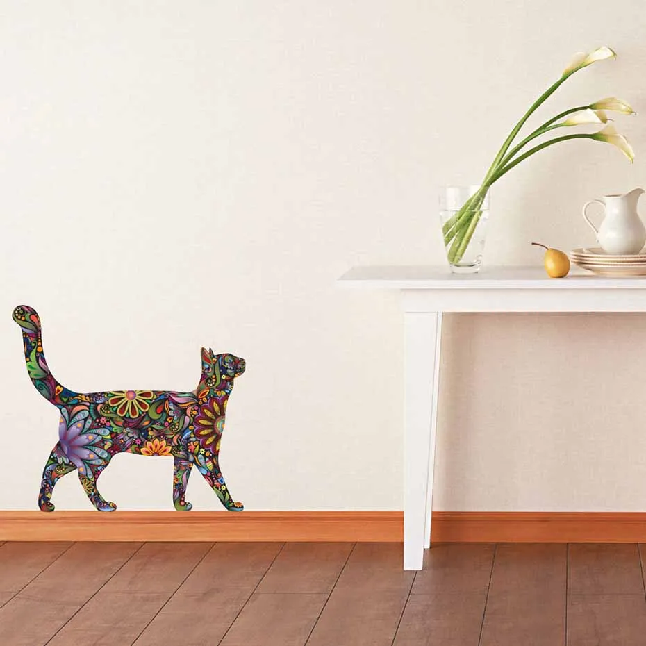 Creative Floral Cat Wall Sticker DIY Flower Pattern Animal Cats Wall Decal Removable Vinyl Art Mural For Living Room Home Decor
Creative Floral Cat Wall Sticker DIY Flower Pattern Animal Cats Wall Decal Removable Vinyl Art Mural For Living Room Home Decor