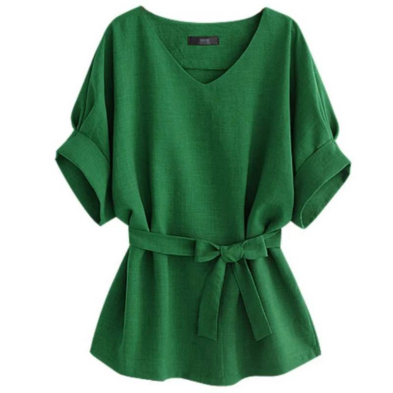 New Hot Sale 4 Colors Women Fashion Arrival Female Linen V-Neck Short Sleeve Short Sleeves Stylish T-Shirts
New Hot Sale 4 Colors Women Fashion Arrival Female Linen V-Neck Short Sleeve Short Sleeves Stylish T-Shirts