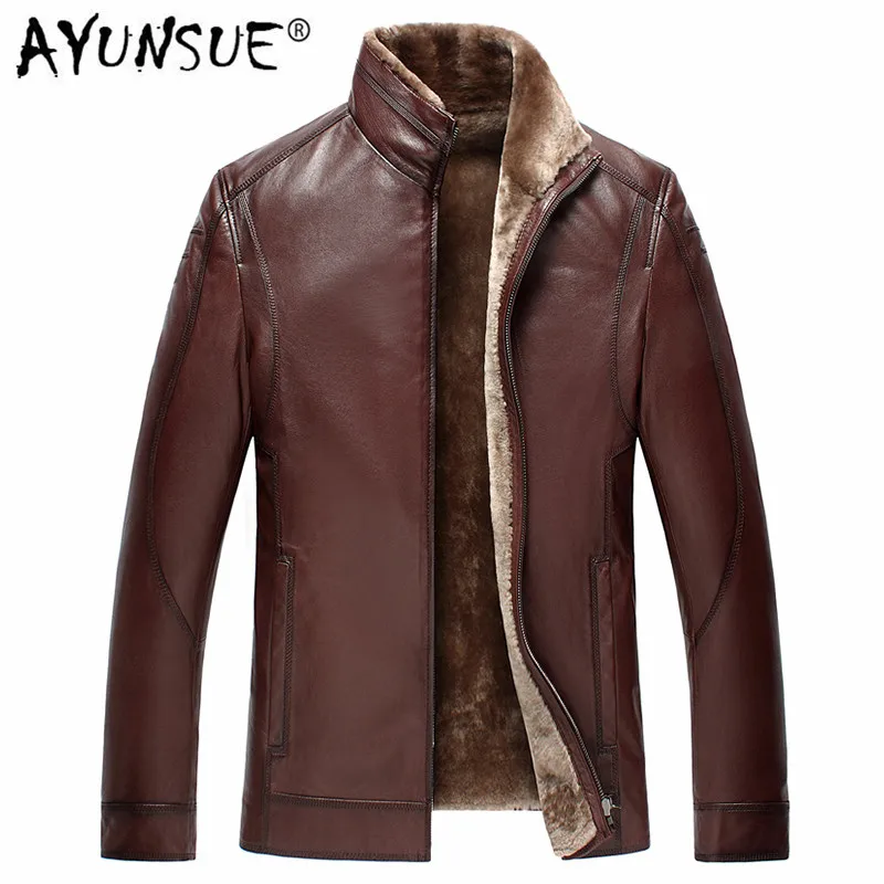 AYUNSUE Genuine Sheepskin Leather Jacket 2019 Men Fur Coat Mens Winter Warm Jacket Jaqueta Masculino Couro L159186 YY319
AYUNSUE Genuine Sheepskin Leather Jacket 2019 Men Fur Coat Mens Winter Warm Jacket Jaqueta Masculino Couro L159186 YY319