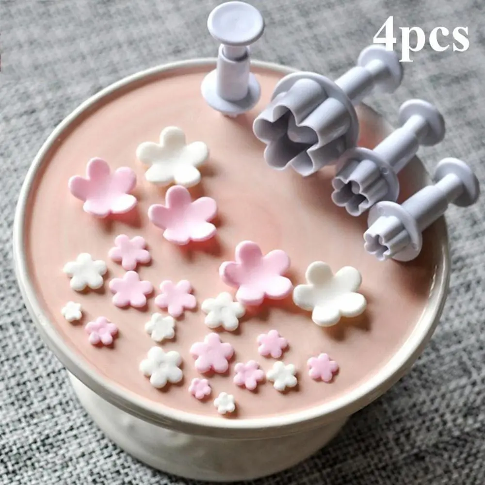 4PCs Flower Plastic Molds DIY Baking Tools Dessert decorators plum sugarcraft fondant Cake Moulds Cake Decorating Tools
4PCs Flower Plastic Molds DIY Baking Tools Dessert decorators plum sugarcraft fondant Cake Moulds Cake Decorating Tools