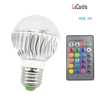 E27 E14 RGB Led Bulb 5W 16 Color Changing Magic Led Night Light Bulb Lamp Dimmable Stage Light 85-265V 110V 220V/Remote Control
E27 E14 RGB Led Bulb 5W 16 Color Changing Magic Led Night Light Bulb Lamp Dimmable Stage Light 85-265V 110V 220V/Remote Control