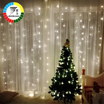 Coversage Christmas Led Lights Curtain Garland 3X3M LED String Fairy Decorative Outdoor Indoor Home Wedding Decoration Net Light
Coversage Christmas Led Lights Curtain Garland 3X3M LED String Fairy Decorative Outdoor Indoor Home Wedding Decoration Net Light