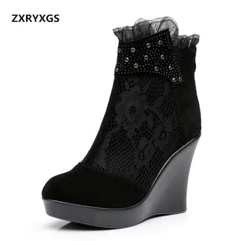 New Black Rhinestone Matte Cow Leather Boots Women 2019 Spring Fashion Lace Women Boots Non-slip Comfort Wedges Shoes Woman
New Black Rhinestone Matte Cow Leather Boots Women 2019 Spring Fashion Lace Women Boots Non-slip Comfort Wedges Shoes Woman