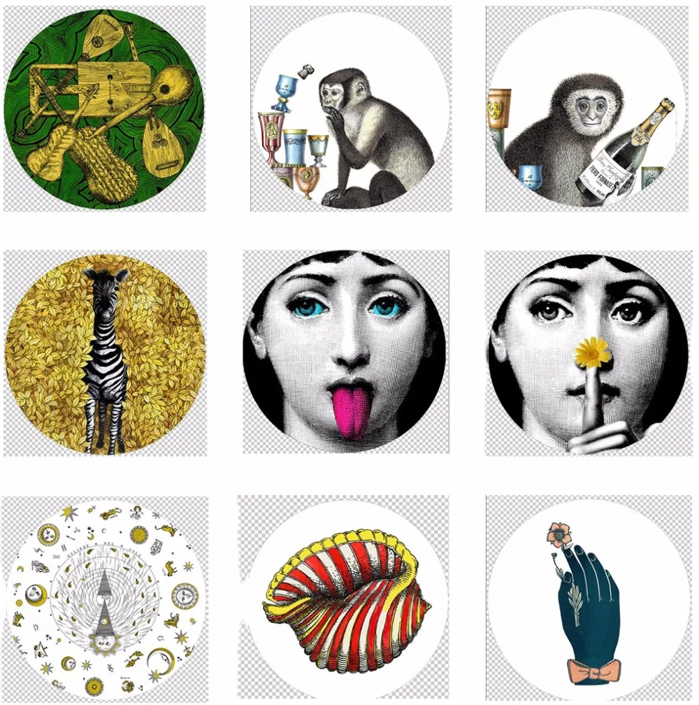 Newest Design Italy Piero Fornasetti Plates Wall Decorative Plate Vintage Art 8 Inch Wall Hanging Plate Decoracao Para Casa
Newest Design Italy Piero Fornasetti Plates Wall Decorative Plate Vintage Art 8 Inch Wall Hanging Plate Decoracao Para Casa