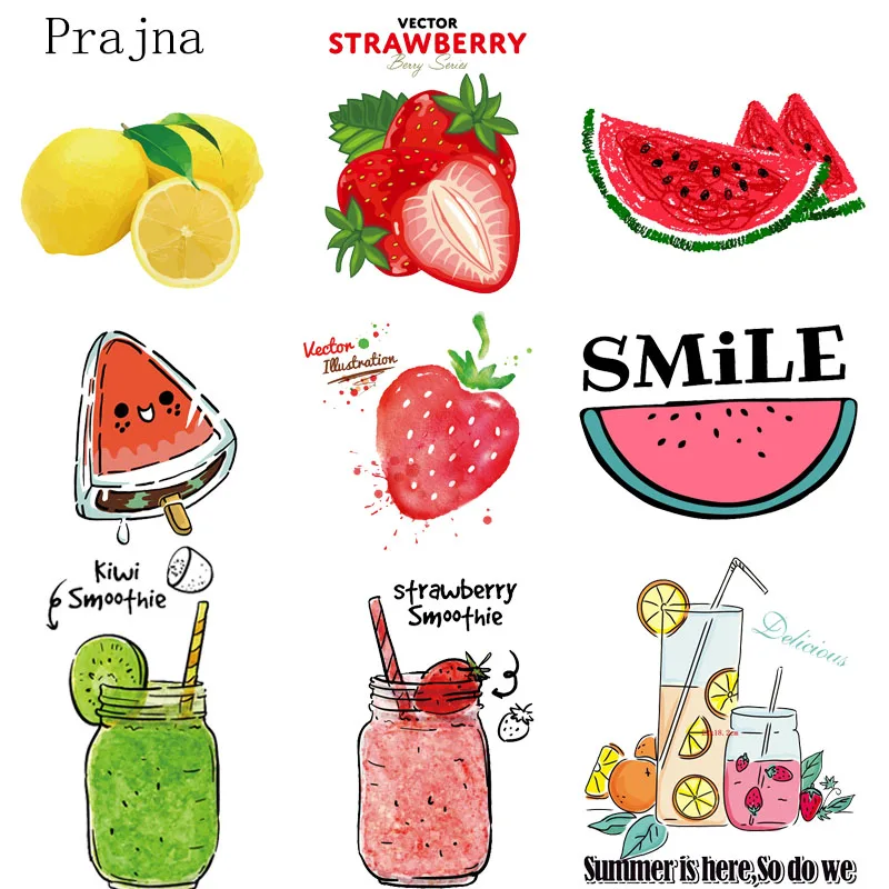 Prajna Iron on Transfer Vinyl Heat Transfers For Clothes T shirt Cute Strawberry Ice Cream Fruit Cartoon Patch Kids Applique DIY
Prajna Iron on Transfer Vinyl Heat Transfers For Clothes T shirt Cute Strawberry Ice Cream Fruit Cartoon Patch Kids Applique DIY