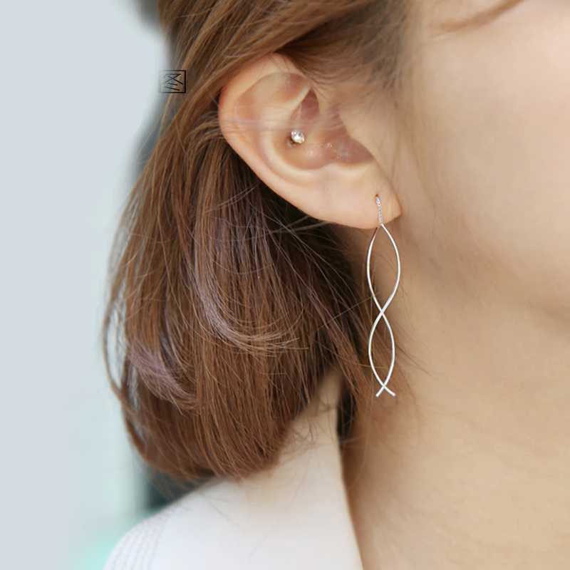 DreamySky 100% Real 925 Sterling Silver Statement Jewelry Korean Line Tassel Earrings For Women Gift Joyas Pendientes Brincos
DreamySky 100% Real 925 Sterling Silver Statement Jewelry Korean Line Tassel Earrings For Women Gift Joyas Pendientes Brincos