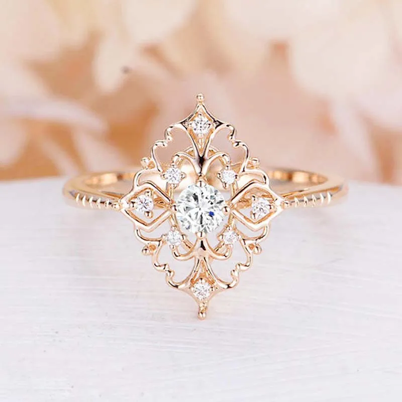 Kristi Tina Retro Women Rings Baroque Style Luxury Rose Golden Flower Shape Wedding Ring Statement Jewellery Vintage Diamante A
Kristi Tina Retro Women Rings Baroque Style Luxury Rose Golden Flower Shape Wedding Ring Statement Jewellery Vintage Diamante A