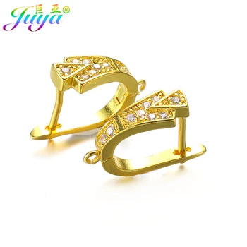 

Juya DIY Gold Silver Color Creative Leverback Earwire Earring Hooks Accessories For Women Fashion Earrings Making Material