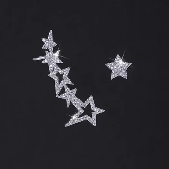 XIUMEIYIZU Fashion Luxury Asymmetrical Sparkling Cubic Zirconia Star Ear Wrap Crawler Climber Cuff Earrings for Women
XIUMEIYIZU Fashion Luxury Asymmetrical Sparkling Cubic Zirconia Star Ear Wrap Crawler Climber Cuff Earrings for Women