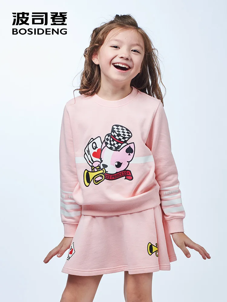 BOSIDENG children's clothing girls long-sleeved sweatshirt skirt suit 2019 spring cartoon fashion two-piece kids set C812CD2029
BOSIDENG children's clothing girls long-sleeved sweatshirt skirt suit 2019 spring cartoon fashion two-piece kids set C812CD2029