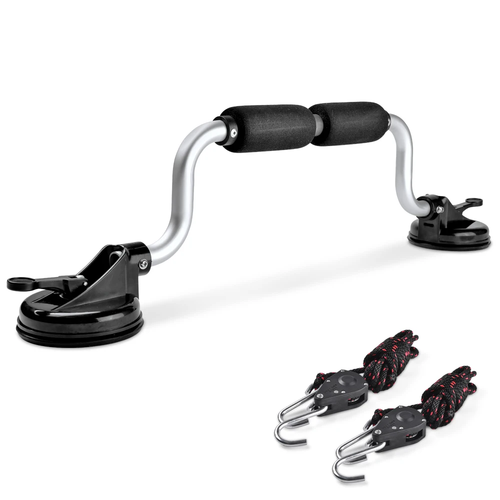 Kayak Boat Roller with Strong Suction Cup Ratchet Bow and Stern Tie Downs for Mounting Kayaks and Canoes to Car Tops
Kayak Boat Roller with Strong Suction Cup Ratchet Bow and Stern Tie Downs for Mounting Kayaks and Canoes to Car Tops